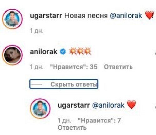 Ані Лорак залишила коментар під кавером на свою пісню