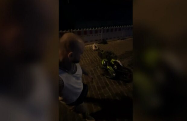 Кадр із відео Міцкевича після ДТП