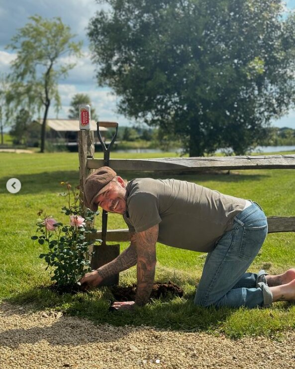 Скрин публикации Дэвида Бекхэма