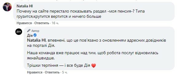 збої в ресурсі "Дія"