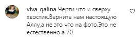 Коментарі на пост з фан-сторінки Алли Пугачової в Instagram