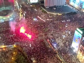 Протесты в Польше, скриншот с видео