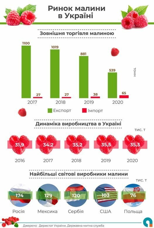торгівля українською малиною