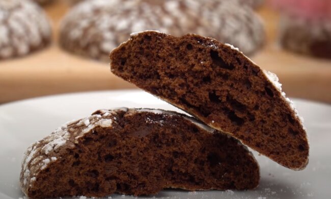 Шоколадное печенье: скрин с видео