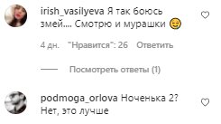 Комментарии на пост Тины Кароль в Instagram