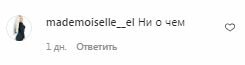 Коментарі на пост Насті Каменських в Instagram