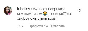 Коментарі зі сторінки Анни Сєдокової в Instagram
