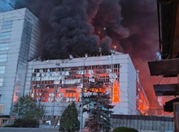 Трипільська ТЕС після атаки, фото із соцмереж