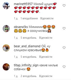 Комментарии со страницы Потапа в Instagram