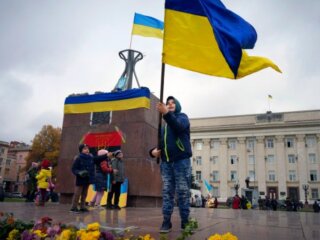 Херсон. прапор України, фото із соцмереж