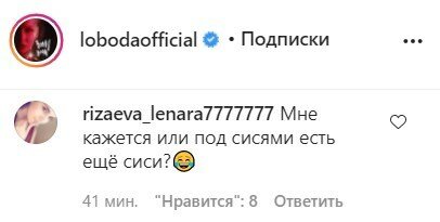 коментарі під постом Світлани Лободи