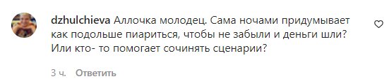Коментарі з фан-сторінки Алли Пугачової в Instagram