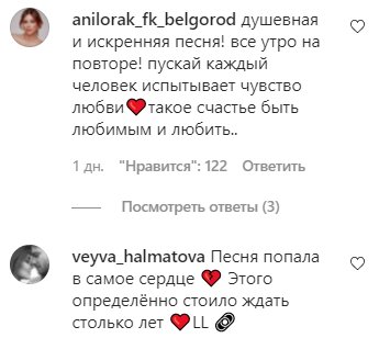 Коментарі на пост Ані Лорак в Instagram