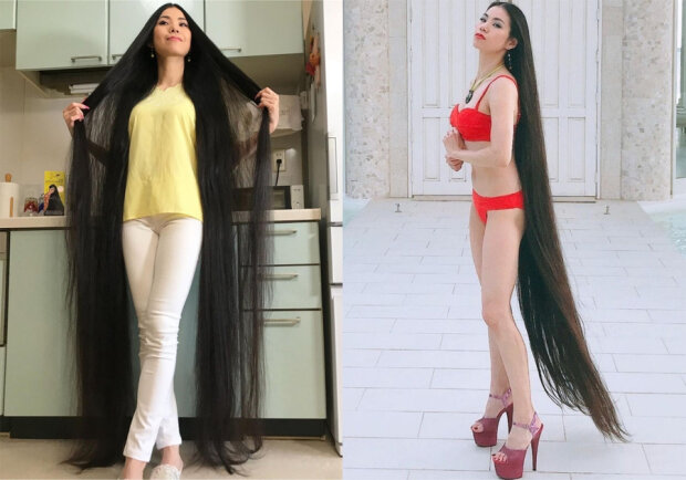 Девушка перестала стричься 15 лет назад