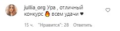 Коментарі зі сторінки Насті Каменських в Instagram
