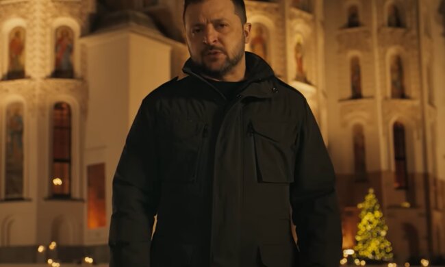 Володимир Зеленський, кадр з Різдвяного поздоровлення