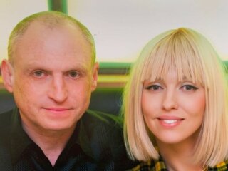 Оля Полякова с мужем