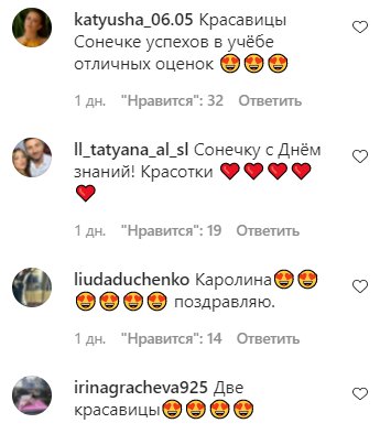 Коментарі на пост Ані Лорак в Instagram