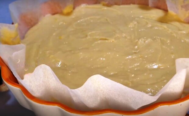 Приготовление лимонного пирога, кадр из видео