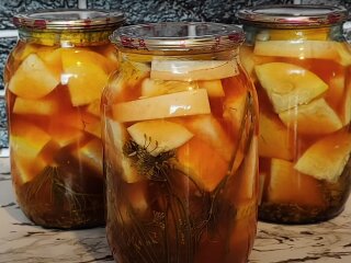 Маринованые кабачки на зиму с кетчупом