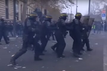 протесты во Франции, скриншот с видео