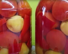 Мариновані помідори з перцем та яблуками на зиму