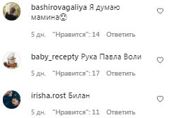 Коментарі на пост Віри Брежнєвої в Instagram
