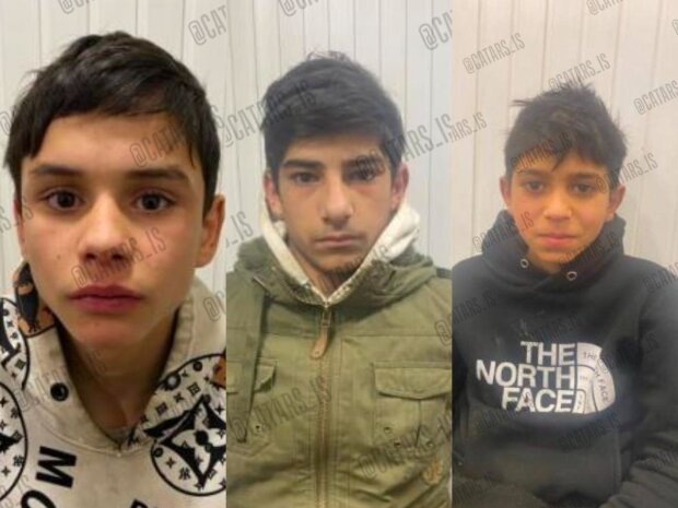 Трое задержанных подростков, фото из соцсетей