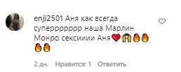 Коментарі зі сторінки Анни Сєдокової в Instagram