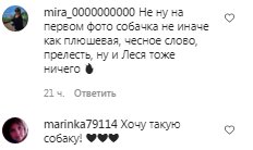 Комментарии на пост Леси Никитюк в Instagram