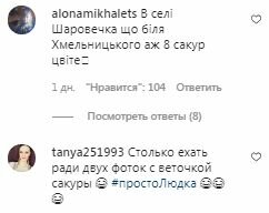 Комментарии на пост Леси Никитюк в Instagram