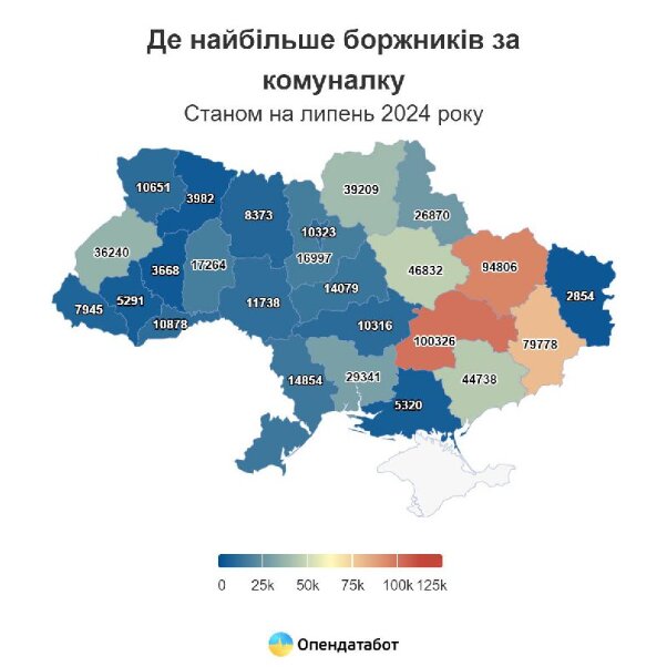 Статистика долгов за коммуналку