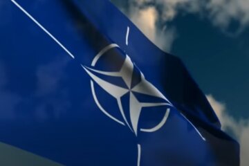 Флаг НАТО. Фото: скриншот видео.