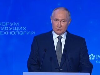 Володимир путін, кадр з виступу