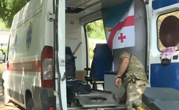 Скорая помощь, война в Украине, кадр из видео