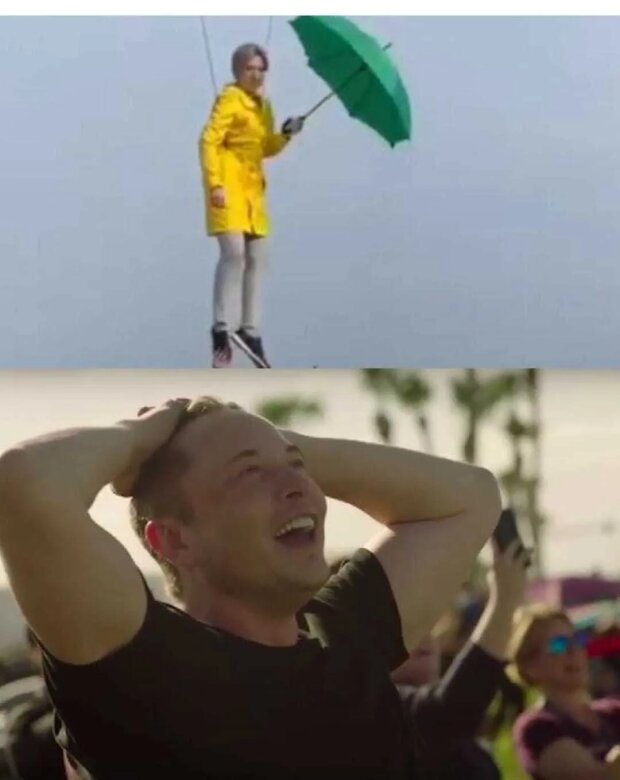 Ілон Маск дивиться на Ірину Верещук