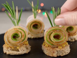 Новогодние закуски, кадр из видео