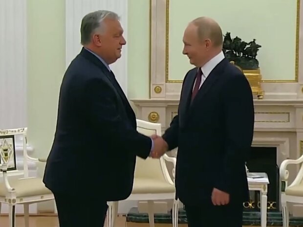 Віктор Орбан та Володимир путін, кадр з відео