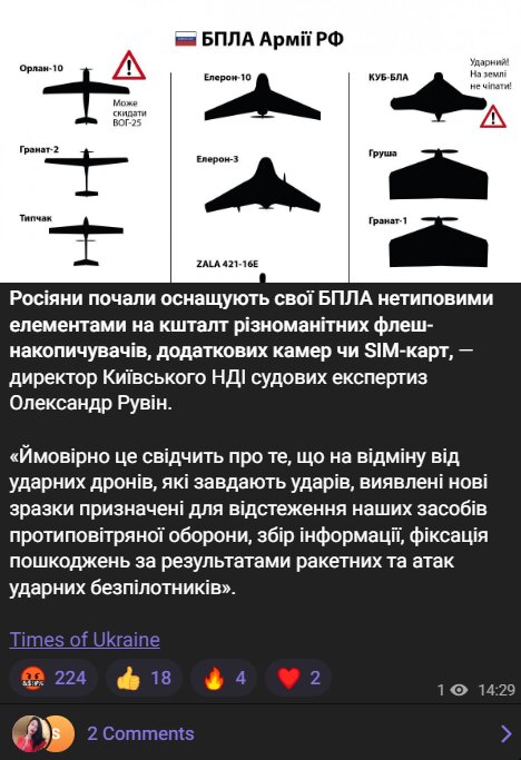 Скрін публікації