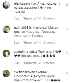 Коментарі на пост з фан-сторінки Алли Пугачової в Instagram