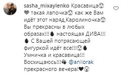 Коментарі на пост Ані Лорак в Instagram