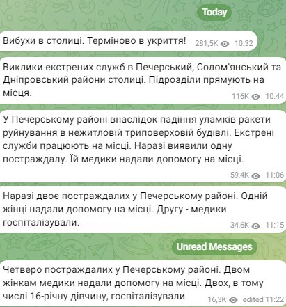 Публікація Віталія Кличка у Telegram