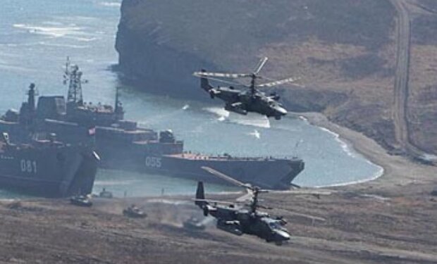 навчання російських військ на Курильських островах