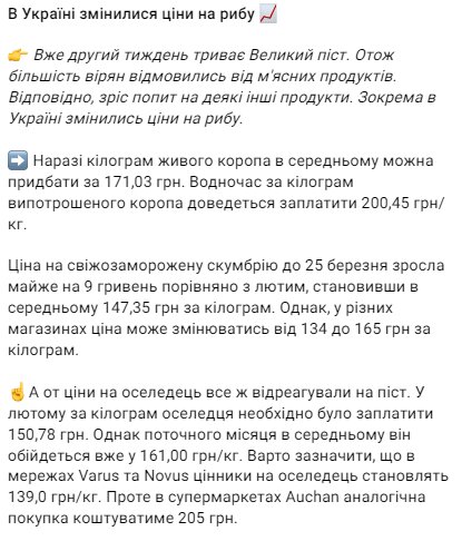 Как изменились цены на рыбу