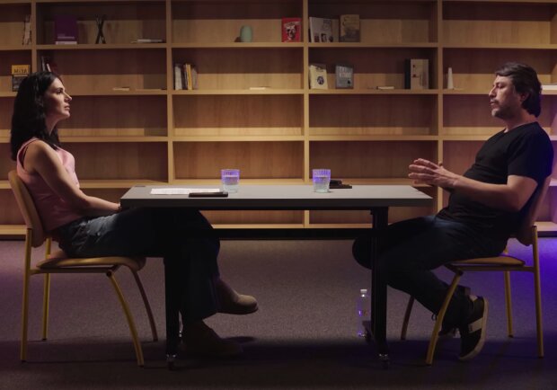 Сергій Притула і Маша Єфросиніна, кадри з інтерв'ю