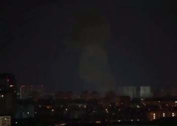 Атака дронів на Київ, кадр з відео