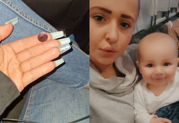 испуганная мать нашла дырку в небе ребенка