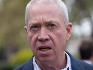 Йоав Галант, министр обороны Израиля, кадр из интервью