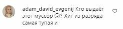 Коментарі на пост Насті Каменських в Instagram