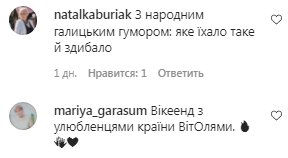 Комментарии на пост Оли Цибульской в Instagram